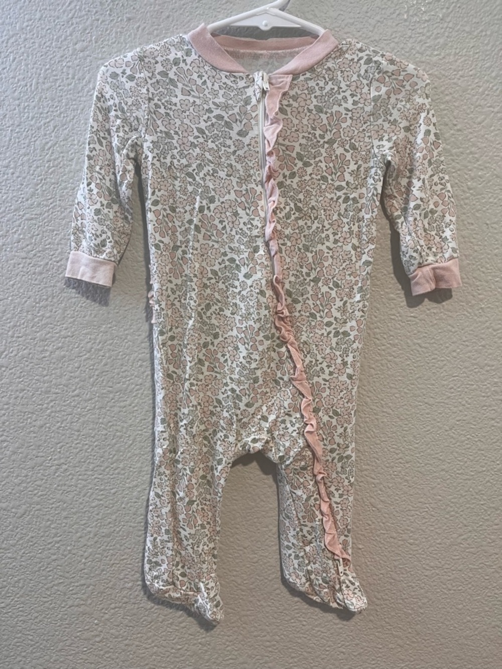 Milkberry Baby Girl Bamboo Ruffle Floral One Piece Zippy 3-6 Months